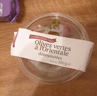 Olives vertes à l'orientale dénoyautées