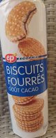 Biscuits fourrés gout cacao