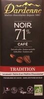 Chocolat Noir 71% au café