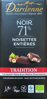 Noir 71% noisettes entières
