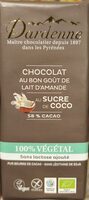 Chocolat lait d'amande 58%