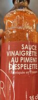 Sauce vinaigrette au piment d'Espelette
