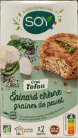 Croc tofou chèvre, épinards et graines de pavot