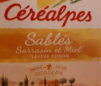 Sablés sarrasin et miel saveur citron