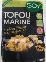 Tofu mariné citron et gingembre