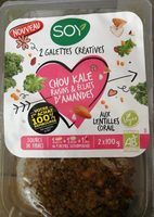 Chou kale raisins & éclats d'amandes aux lentilles corail