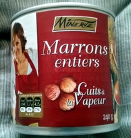 Marrons entier cuits à la vapeur