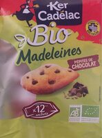 Madeleines bio pépites de chocolat