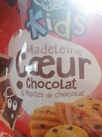 Madeleine cœur chocolat et pépite de chocolat