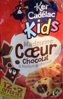 Madeleine coeur chocolat
