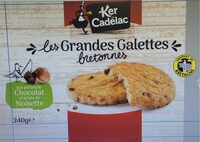 Grandes galettes bretonnes aux pépites chocolat et noisettes