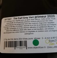 Thé earl grey vert primeur