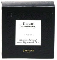 Dammann Freres The Vert Gunpowder Tea - 25 Sachets in Black Box, 1.76oz (50g)