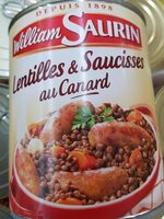 Lentilles et saucisses au canard