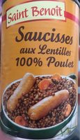 Saucisses aux lentilles 100 % poulet