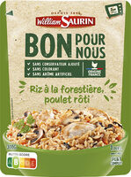 Riz à la forestière, poulet rôti