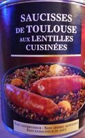 Saucisses de Toulouse aux lentilles cuisinées