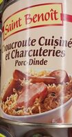 Choucroute cuisinée  et charcuteries