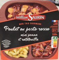 Poulet au pesto rosso mini penne et ratatouille