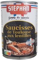 Saucisses de Toulouse aux lentilles