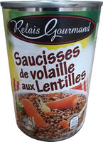 Saucisses de volaille aux Lentilles