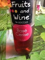 Boisson à base de vin rosé cerise FRUITS & WINE, 7°, bouteille de 75cl