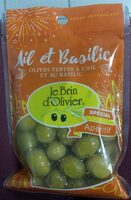 Olives vertes à l'ail et au basilic