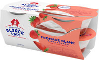Fromage blanc Bibeleskaes sur lit de Fraises