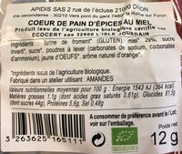 Cœur de pain d'épices au miel