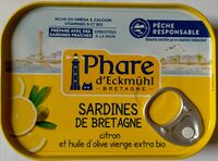 Sardines de Bretagne à l'huile d'olive et citron
