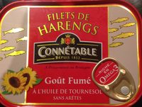 Filets de harengs goût fumé à l'huile de tournesol
