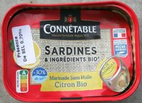 Sardines marinade sans huile citron bio