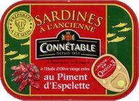 Sardines à l'huile d'olive et au piment d'espelette