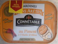 Sardines sans arêtes au piment et à l'huile dolive