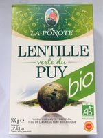 Lentille Verte du Puy Bio