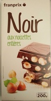 Chocolat noir aux noisettes entières torréfiées