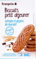 Biscuits petit dejeuner allégés en sucre