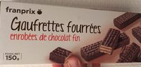 Gaufrettes fourrées enrobées de chocolat fin