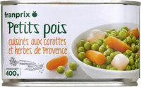 Petits pois cuisinés carottes herbes de provence