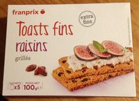 Toasts fins raisins