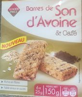 Barres de son d'avoine et café