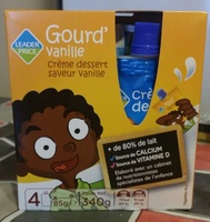 Gourd' Vanille crème dessert saveur vanille