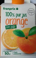 100 % pur jus Orange avec pulpe