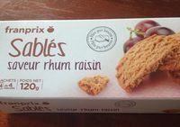 Sablés saveur rhum raisin