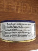 Franprix thon albacore nature tranché