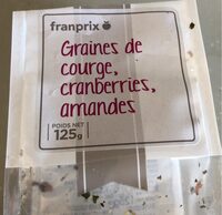 Graines de courge, cranberries, amades