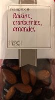 Raisons, cranberries, amandes