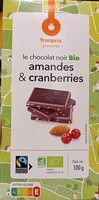 Chocolat noir amandes & cranberry bio