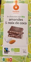 Chocolat noir amande coco bio