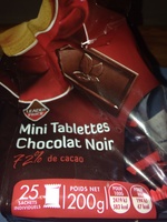 Mini tablettes chocolat noir